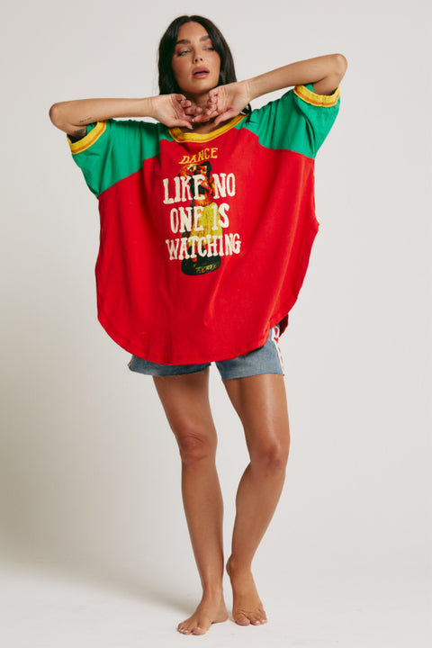 The Raglan Dance Tee - Red