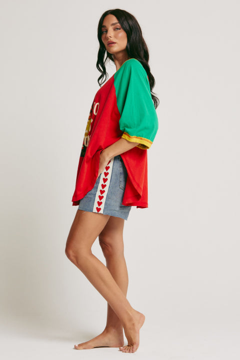 The Raglan Dance Tee - Red