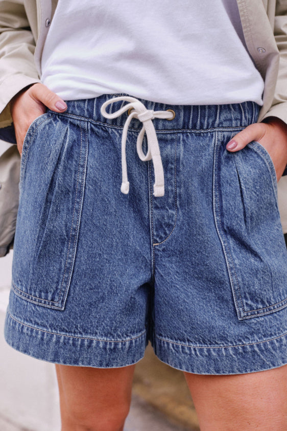 Darcy Relaxed Everyday Short - Blue Denim
