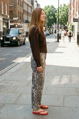 Soho Barrel Jean - Dust Leopard