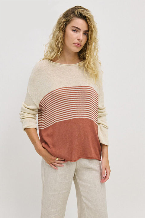 Emma Stripe Knit - Terracotta