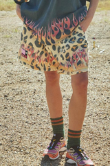 Flaming Leopard Short