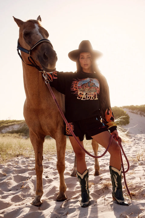 The Flaming Cowboy Diego Jumper - Black