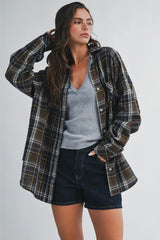 The Oversized Flannel Shirt - Woodland Check
