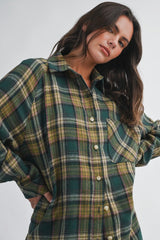 The Oversized Flannel Shirt - Mosswood Check