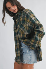 The Oversized Flannel Shirt - Mosswood Check