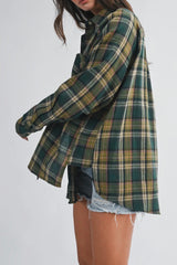 The Oversized Flannel Shirt - Mosswood Check
