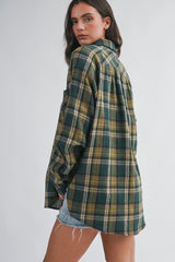 The Oversized Flannel Shirt - Mosswood Check