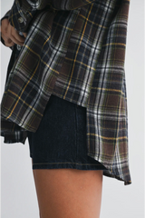 The Oversized Flannel Shirt - Woodland Check