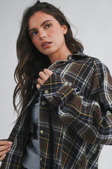The Oversized Flannel Shirt - Woodland Check