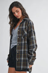The Oversized Flannel Shirt - Woodland Check