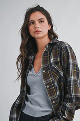 The Oversized Flannel Shirt - Woodland Check