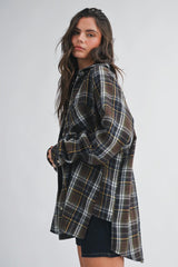 The Oversized Flannel Shirt - Woodland Check