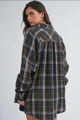 The Oversized Flannel Shirt - Woodland Check