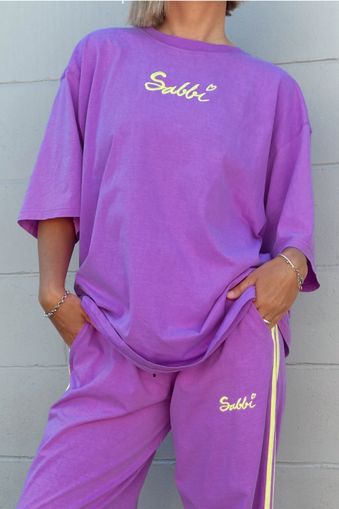 The Stand Out Tee - Fluro Lilac