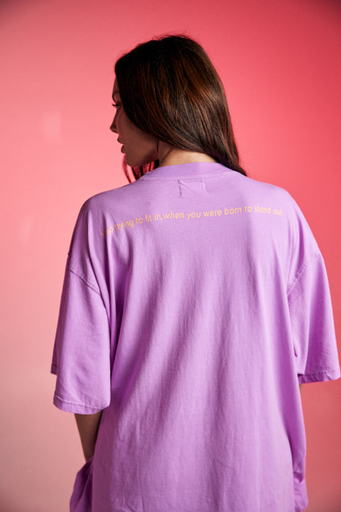 The Stand Out Tee - Fluro Lilac