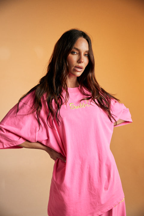 The Stand Out Tee - Fluro Pink