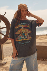 Flying Mermaid Tee - Black