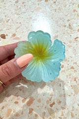 Hibiscus Claw Clip - Blue