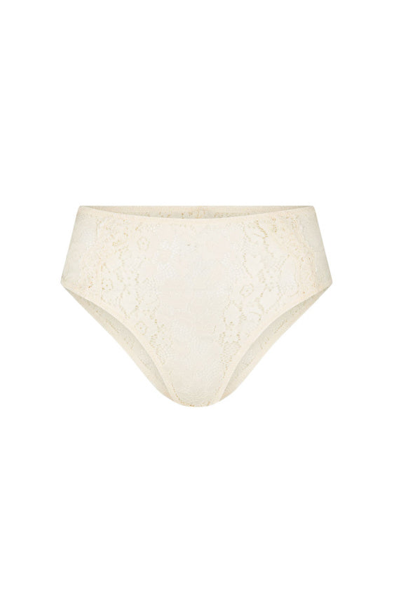 Free Love Lace High Waisted Brief - Vintage Cream