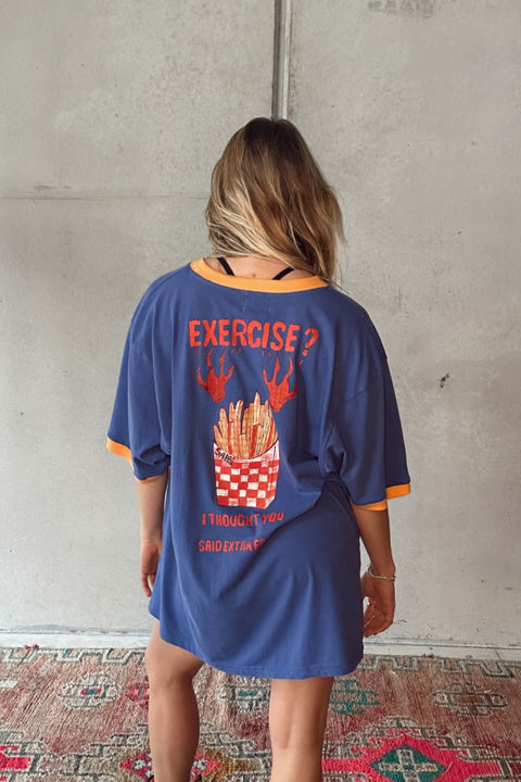 Extra Fries Gym Tee - Blue