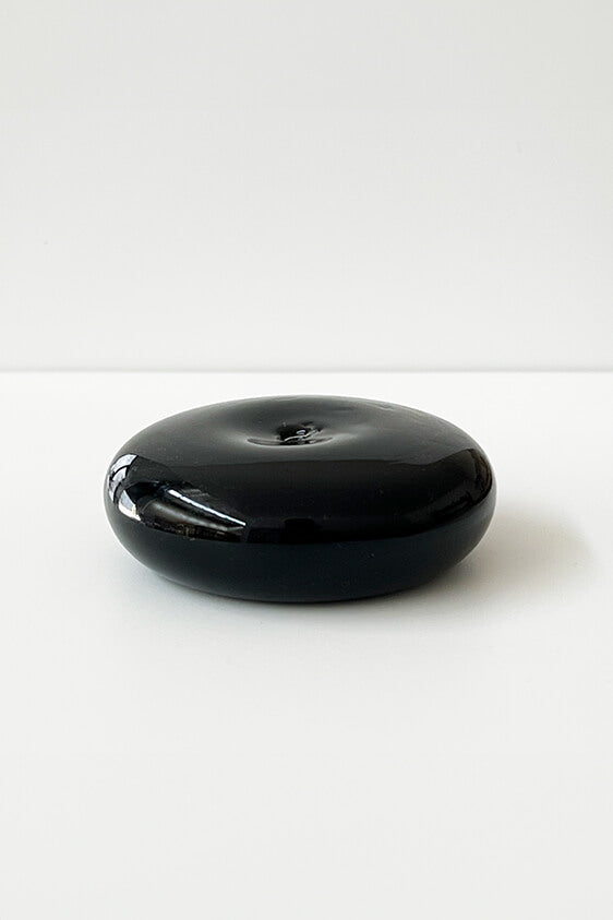 Glass Vessel Incense Holder - Black