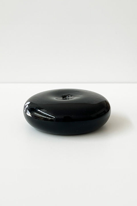 Glass Vessel Incense Holder - Black