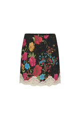 Isola Lace Mini Skirt - Midnight Bloom