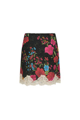 Isola Lace Mini Skirt - Midnight Bloom