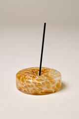 Glass Marble Incense Holder - Brown