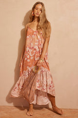 Isola Strappy Dress - Sunfade Pink