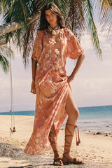Isola Short Sleeve Blouse - Sunfade Pink
