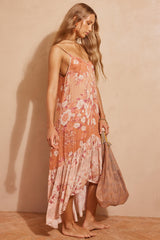 Isola Strappy Dress - Sunfade Pink