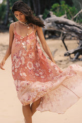 Isola Strappy Dress - Sunfade Pink