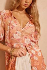 Isola Short Sleeve Blouse - Sunfade Pink