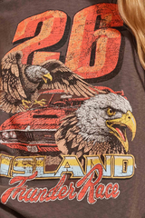 Island Thunder Tee - Charcoal