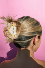 Golden Sun Hair Clip - Round