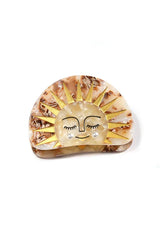 Golden Sun Hair Clip - Round