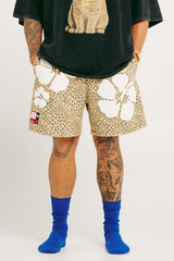 The Happy Hibiscus Trackie Short - Leopard