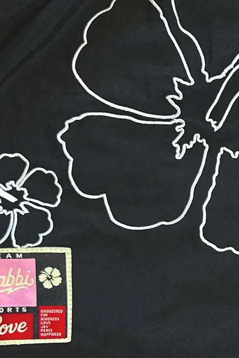 The Hibiscus Boardshort - Black