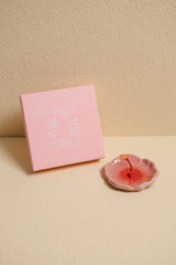 Hibiscus Ceramic Incense Holder - Sunset Red