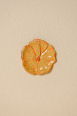 Hibiscus Ceramic Incense Holder - Golden Yellow