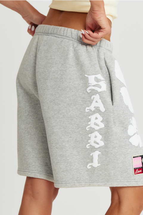 The Happy Hibiscus Trackie Short - Grey