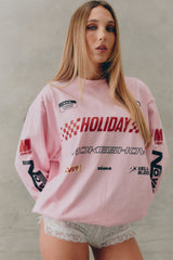 Signature Moto Tee - Pink