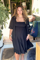 Moondance Shirred Mini - Black Fujiette