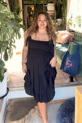 Moondance Shirred Mini - Black Fujiette