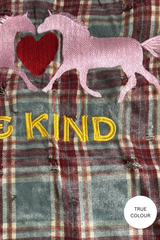 The Horse Power Distressed Flannel Shirt Burgundy