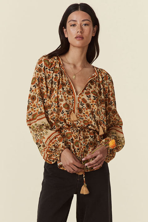 Impala Lily Tie Blouse - Gold