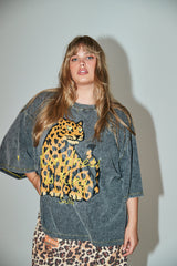 Choose Kindness Oversized Tee - Charcoal Acid Wash