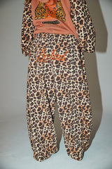 King Kindness Wide Leg Sweat Pants - Leopard